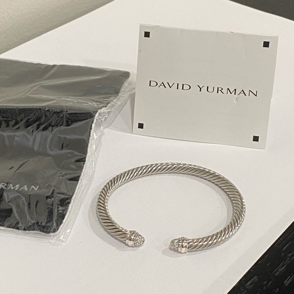 David Yurman Bangke silver sterling and Diamonds - Picture 2 of 16